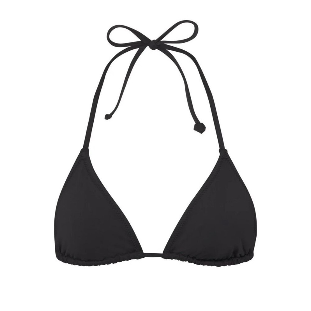 Skims Classic Black Triangle Bikini Top XS NWT